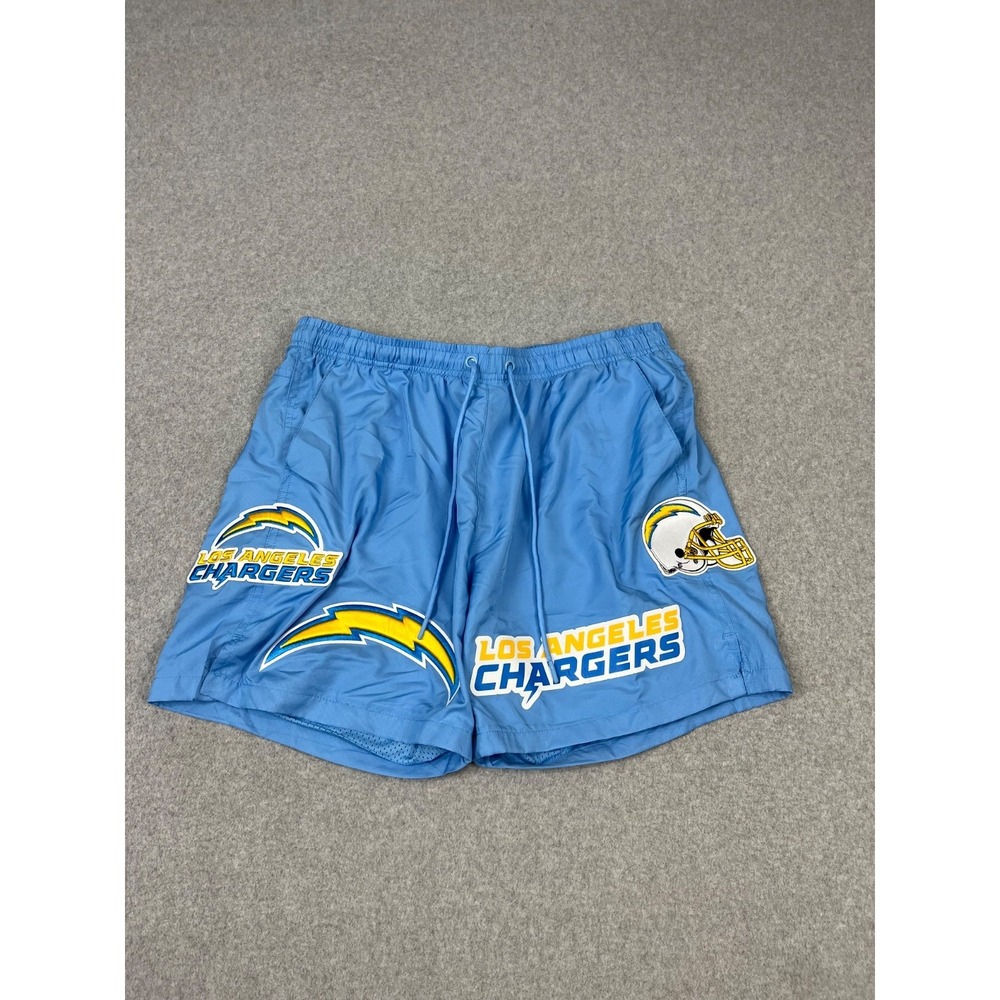 Los Angeles Chargers Woven Shorts Mens L Powder Blue Pro Standard Drawstring